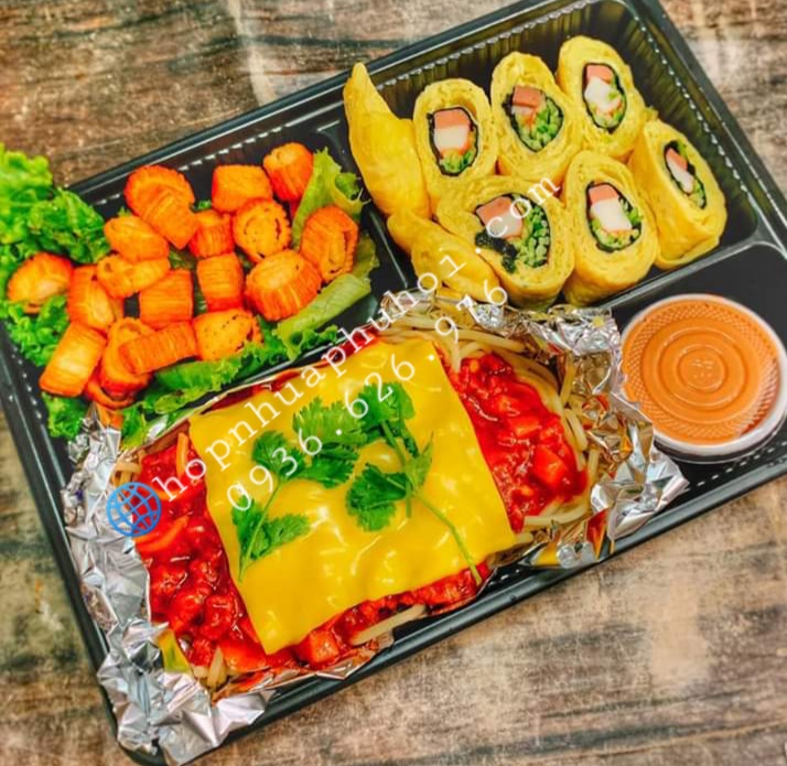 Hộp nhựa dùng 1 lần 4 ngăn HT25