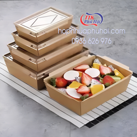 Hộp giấy Kraft nắp trong