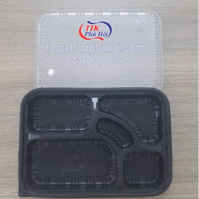 Hộp nhựa 5 ngăn đựng cơm JB19