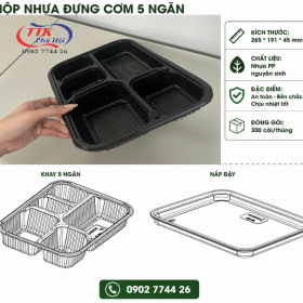 Hộp nhựa đựng cơm 5 ngăn JB 26A Jadebox