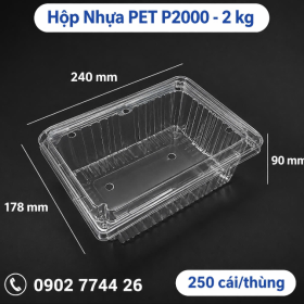 Hộp nhựa đựng trái cây P2000 2kg