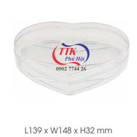 Hộp nhựa trái tim đựng bánh kẹo