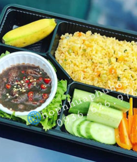 Hộp nhựa đựng thực phẩm 4 ngăn HT25