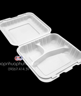 HỘP CƠM 3 NGĂN TRẮNG SỮA - ĐẸP MẮT, TIỆN LỢI