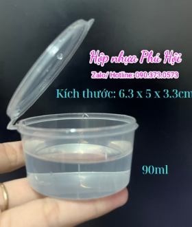 Hủ nhựa trong nắp liền đựng nước chấm 30ml (1oz), 60ml(2oz), 90ml (3oz), 120ml (4oz)