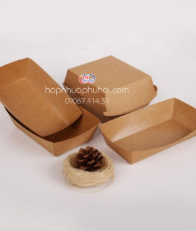 Nhận gia công khay giấy đựng thực phẩm, rau củ theo yêu cầu