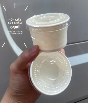 HỘP GIẤY 95ML - ĐỰNG SỐT CHẤM AN TOÀN, TIỆN LỢI - ĐẢM BẢO VỆ SINH, SẠCH SẼ
