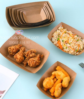 Ứng Dụng Của Khay Giấy Đựng Thức Ăn Trong Thực Tế Tại Các Cửa Hàng