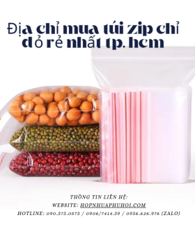 ĐỊA CHỈ BÁN TÚI ZIP CHỈ ĐỎ UY TÍN, CHẤT LƯỢNG