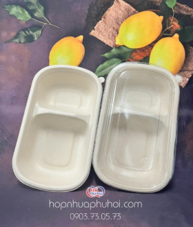 Hộp bã mía 2 ngăn