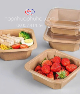 Thố - Hộp Giấy Vuông Đựng Thực Phẩm- Giải Pháp Bao Bì Thân Thiện với Môi Trường