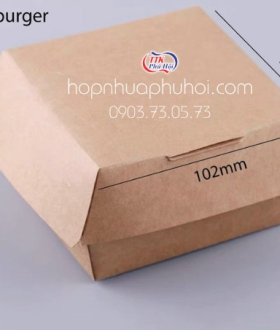 Hộp giấy đựng hambuger tp HCM