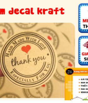 Phú Hội - Chuyên in decal giấy không cán màng, decal da bò ( kraft)