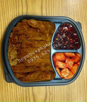 Hộp cơm 3 ngăn HC3 dùng 1 lần Phú Hội – Sạch sẽ, tiện lợi, an toàn cho sức khỏe
