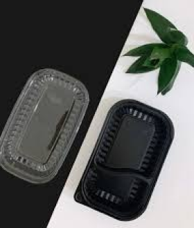 HỘP NHỰA ĐEN 2 NGĂN JB17 - GIẢI PHÁP ĐỰNG THỨC ĂN TIỆN LỢI VÀ SANG TRỌNG