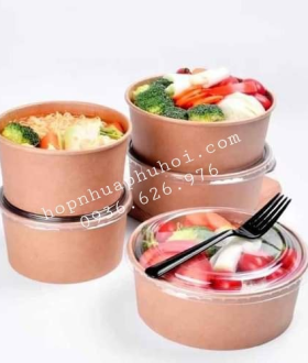 Tô giấy kraft đựng thực phẩm (CAO CẤP, CHỐNG THẤM)