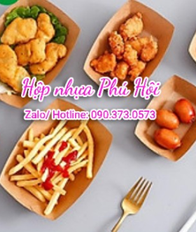 Khay giấy thuyền đựng khoai tây chiên tp HCM