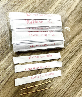 Tăm tre bọc giấy