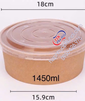 Tô Giấy Kraft 1450ml - Giải Pháp Bao Bì Thân Thiện, Tiện Lợi Và Đa Năng