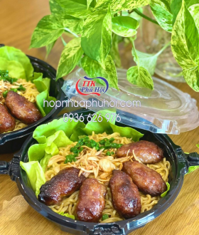 HỘP NHỰA TRÒN NÚT BẤM ĐỰNG GÀ RÁN, MỲ XÀO,...