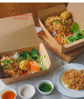 Hộp Giấy Kraft Nắp Đậy Đựng Thức Ăn – Giải Pháp Bao Bì Thân Thiện, Tiện Lợi & Sang Trọng