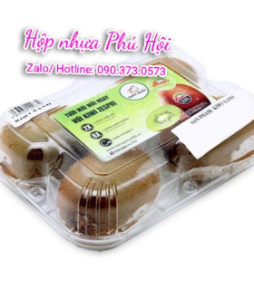 Hộp Nhựa Đựng 4 Trái Kiwi PET Trong Suốt Cho Shop Trái Cây