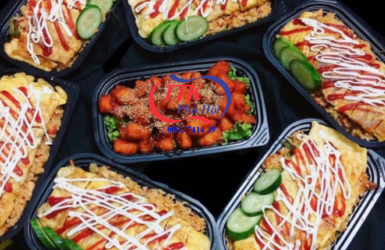 Hộp nhựa 1 ngăn HT17 đựng bún thịt nướng, mì xào