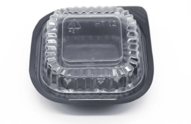 Hộp nhựa đế đen HT12 đựng bánh flan, rau câu, bánh plan