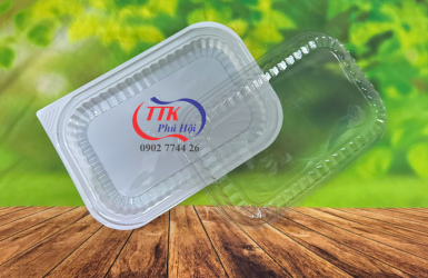 Hộp nhựa đế trắng sữa 1 ngăn HT203
