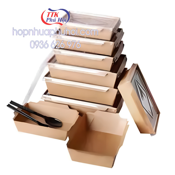 Hộp giấy Kraft nắp trong