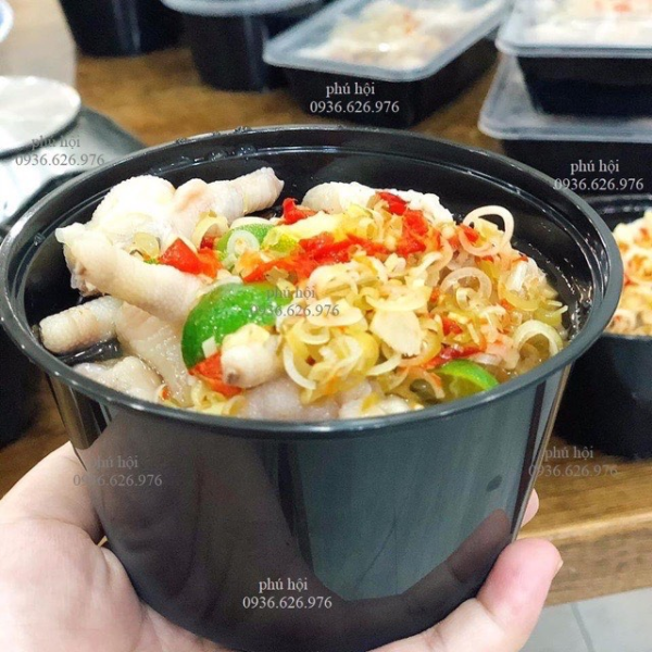 HỘP NHỰA ĐỰNG CHÈ 500ML ( ĐEN)