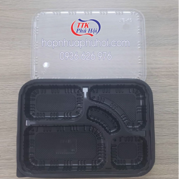 Hộp nhựa 5 ngăn đựng cơm JB19