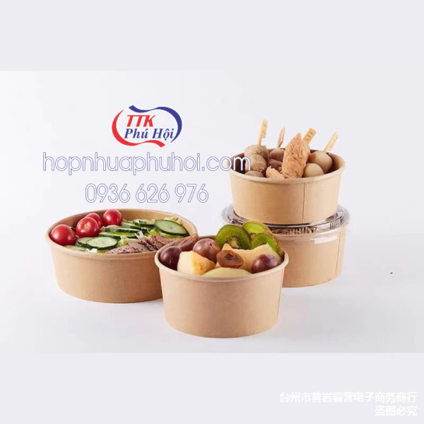 Tô giấy kraft đựng thực phẩm