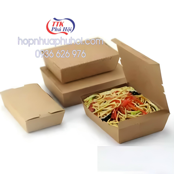Hộp giấy nắp đậy đựng thức ăn