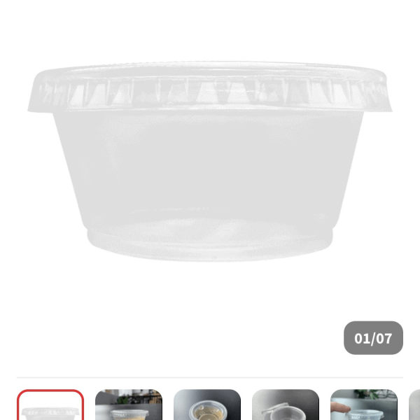 Hộp nhựa đựng nước chấm sốt 60ml 