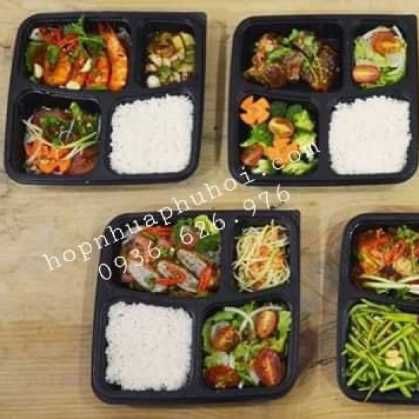 HỘP NHỰA ĐƯNG CƠM 4 NGĂN JB26