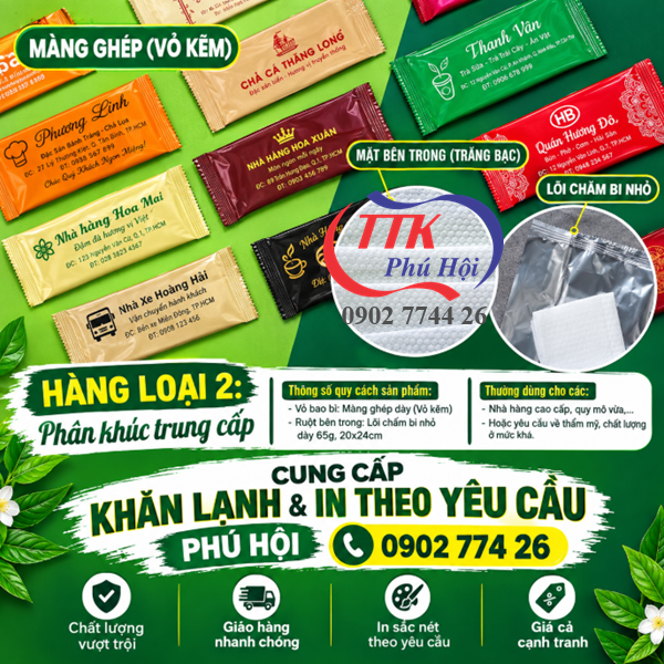 Đặt khăn lạnh in logo tphcm