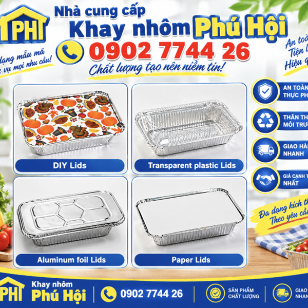 Hộp nhôm đựng cơm dùng một lần
