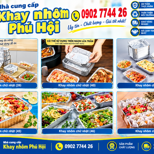 Hộp nhôm đựng thức ăn tại Tp hcm