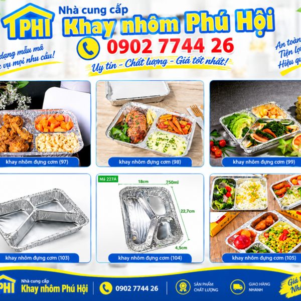 Hộp nhôm đựng thức ăn tại Tp hcm