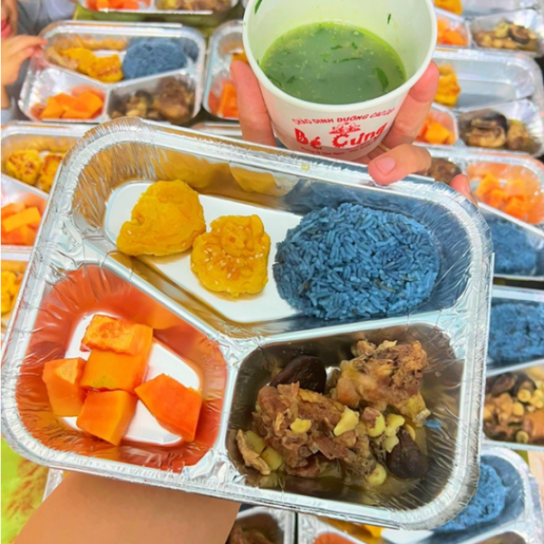 Hộp nhôm, khay nhôm 3 ngăn