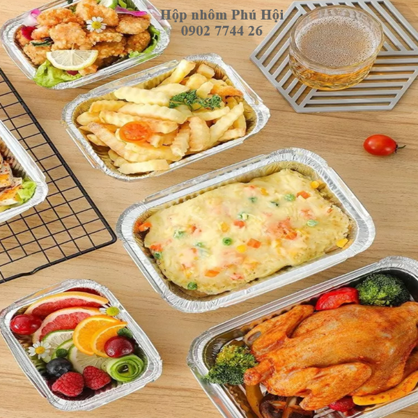 Hộp nhôm, khay nhôm đựng thực phẩm 800ml