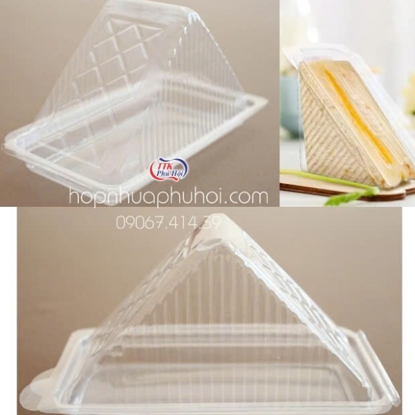 Hộp nhựa đựng bánh tam giác giá rẻ