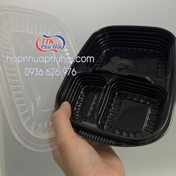 Hộp nhựa đựng cơm 3 ngăn cao cấp