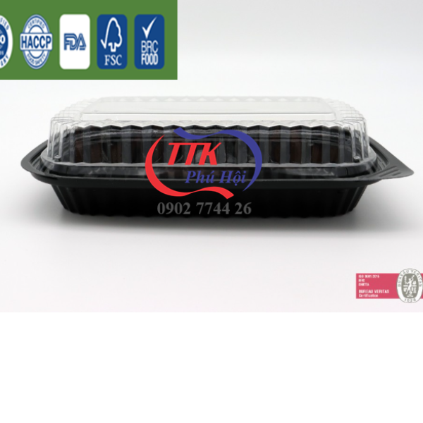 Hộp nhựa đựng cơm, xôi, bún, mì 1 ngăn cao cấp