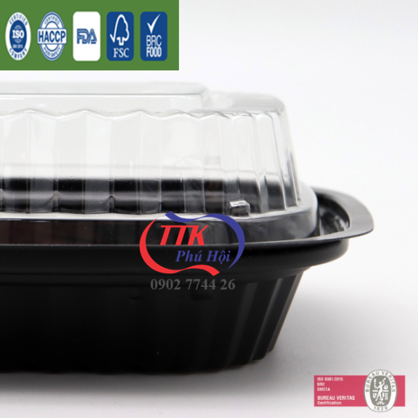 Hộp nhựa đựng cơm, xôi, bún, mì 1 ngăn cao cấp