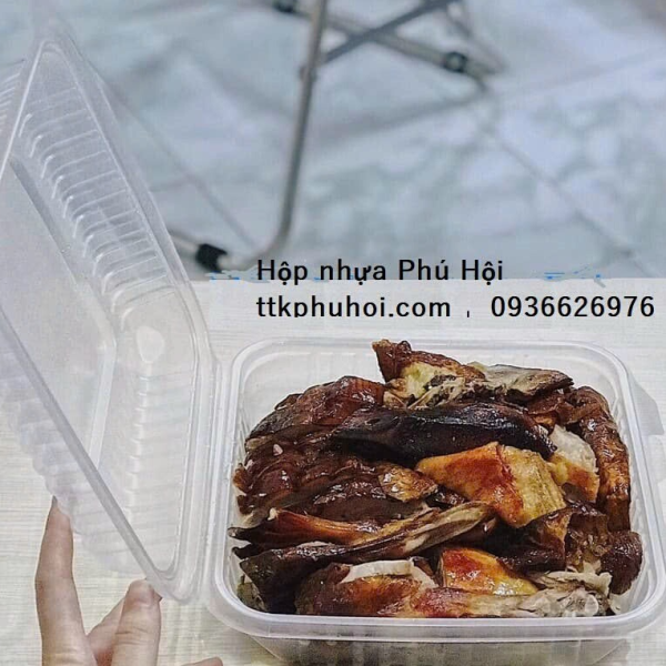 Hộp nhựa đựng gà vịt quay nguyên con