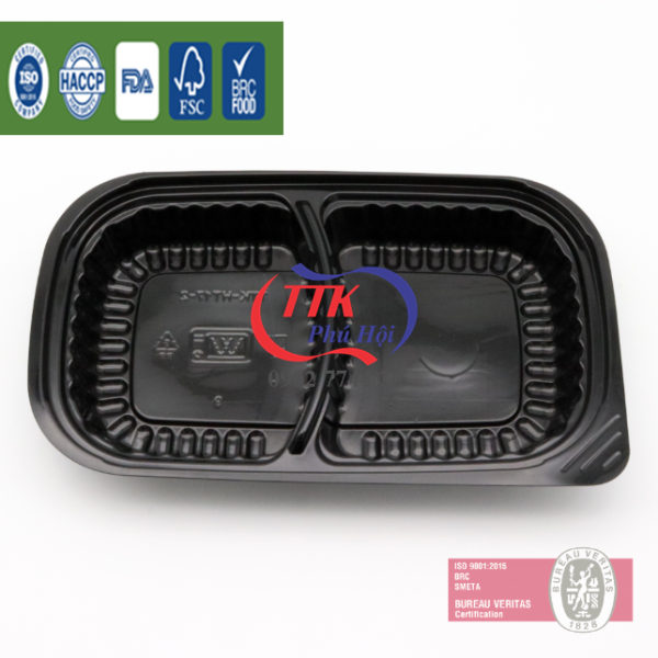 Hộp nhựa đựng thực phẩm 2 ngăn đều HT17-2
