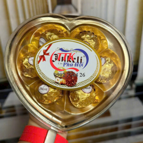 Hộp nhựa trái tim đựng socola
