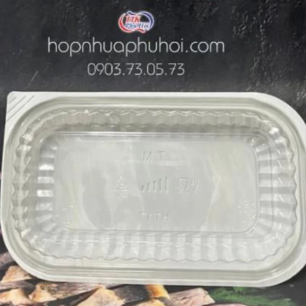 Hộp nhựa trắng đựng cơm HT17 - 1 ngăn jb17